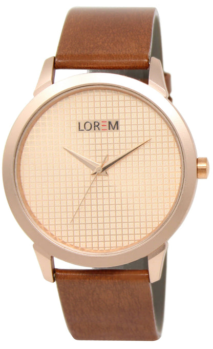 LOREM Rose Gold Casual Analog Watch For Men LR34 - HalfPe