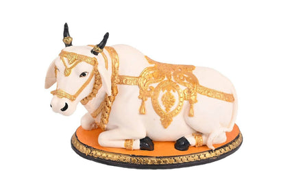 KariGhar Polyresin Nandi Idol for Pooja Home | Living Room | Puja Room - HalfPe