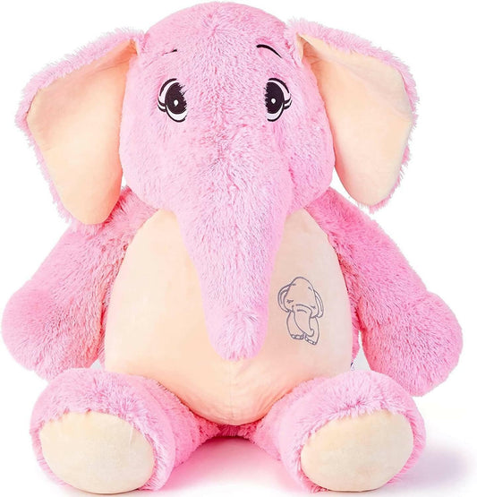 AVSHUB Soft Toy Elephant Toy (Pink) - HalfPe