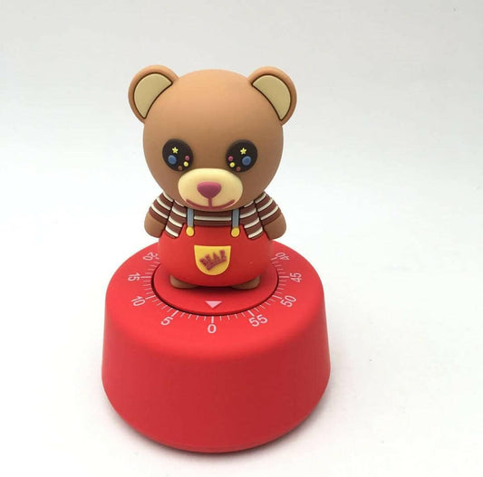 shiny teddy timer clock (Red) - HalfPe