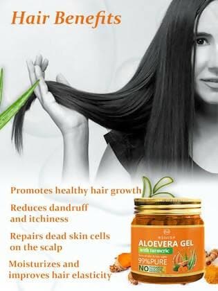 Newish Aloevera Gel Moisturizer for Face Enriched With Turmeric For Face & Skin (200GM) - HalfPe