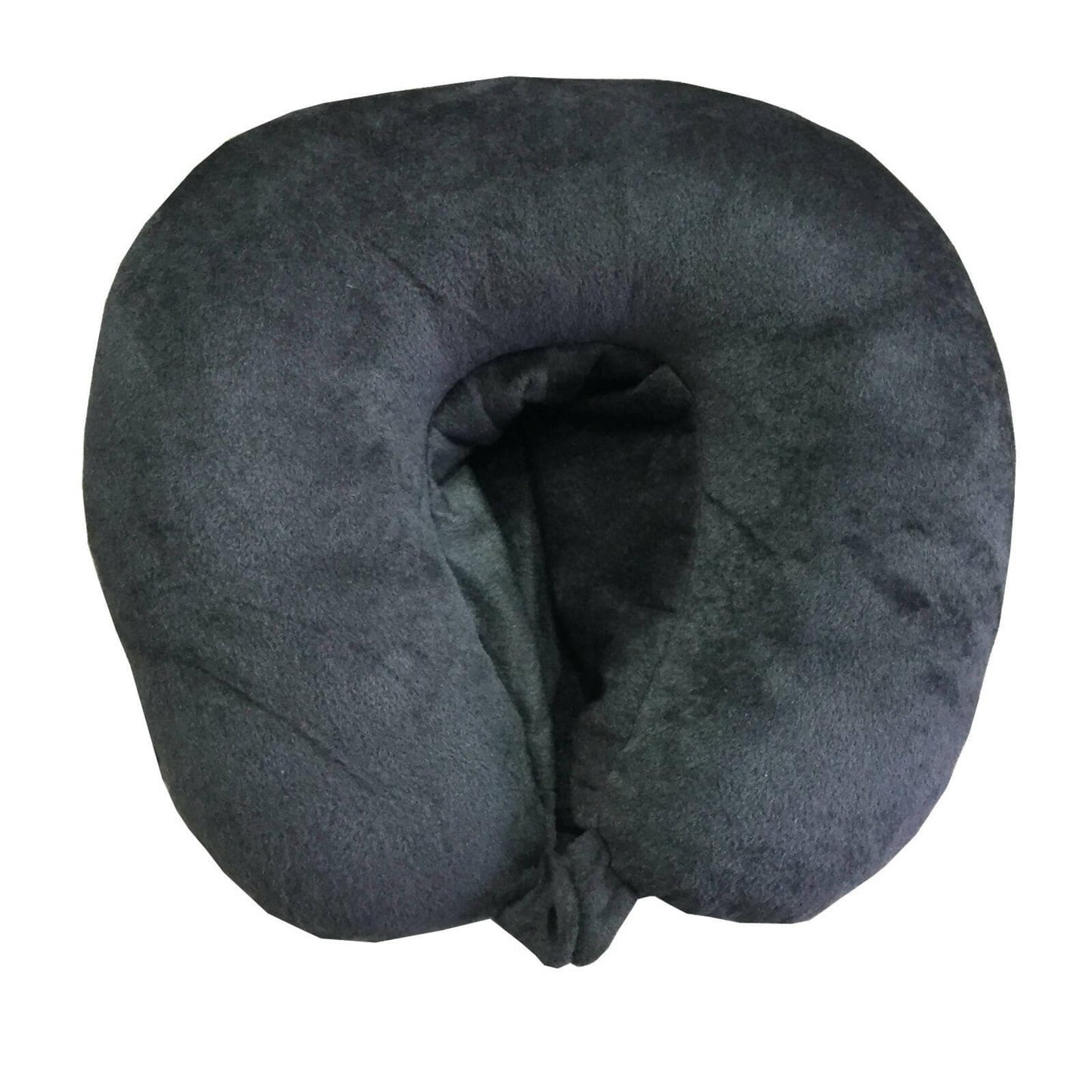 Lushomes neck pillow with hoodie, Dark Grey Travel Pillow with a Hoodie for Exceptional Comfort, neck pillow for travel, For Flights, for Train, for neck pain sleeping (14 x 14 inches) - HalfPe