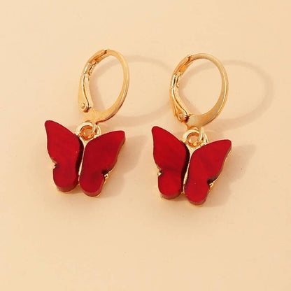 Pinapes elegant butterfly gold plated clip-on earrings for women and girls (set of 2) - HalfPe