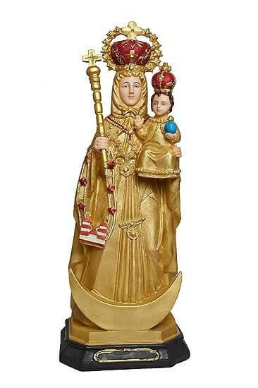 KariGhar Resin Our Lady of Velankanni Catholic Idol Perfect for Altar, Multi Color, 7 x 7.5 x 19.5 Inch - HalfPe