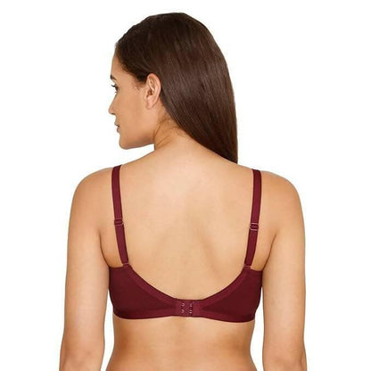 Non Padded Full Coverage Bra & Panty Set (maroon) - HalfPe