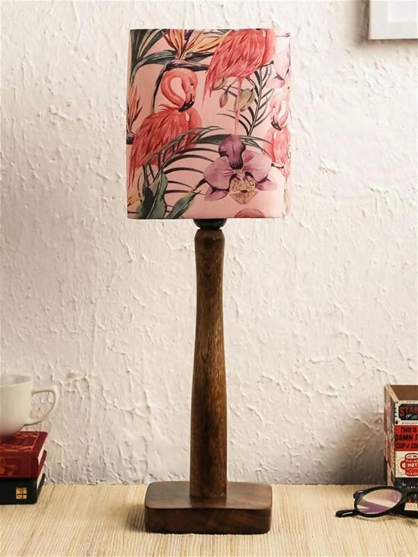 Pink Flamingo Wooden Lamp - HalfPe