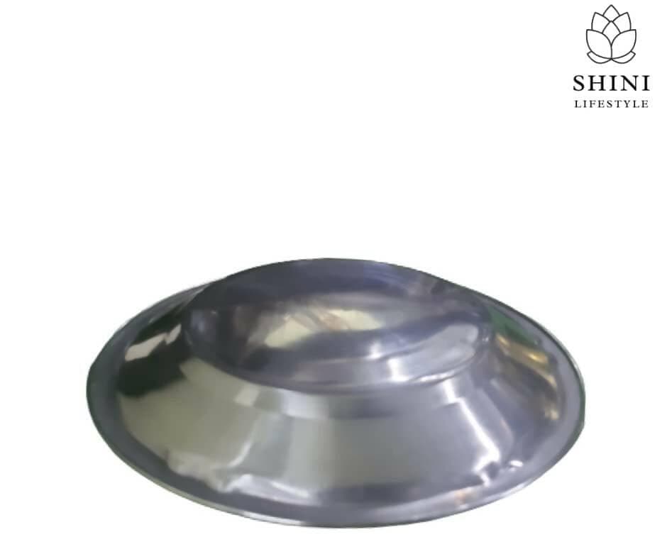 SHINI LIFESTYLE Stainless Steel Plate, 26 cm (Pack of 2) - HalfPe