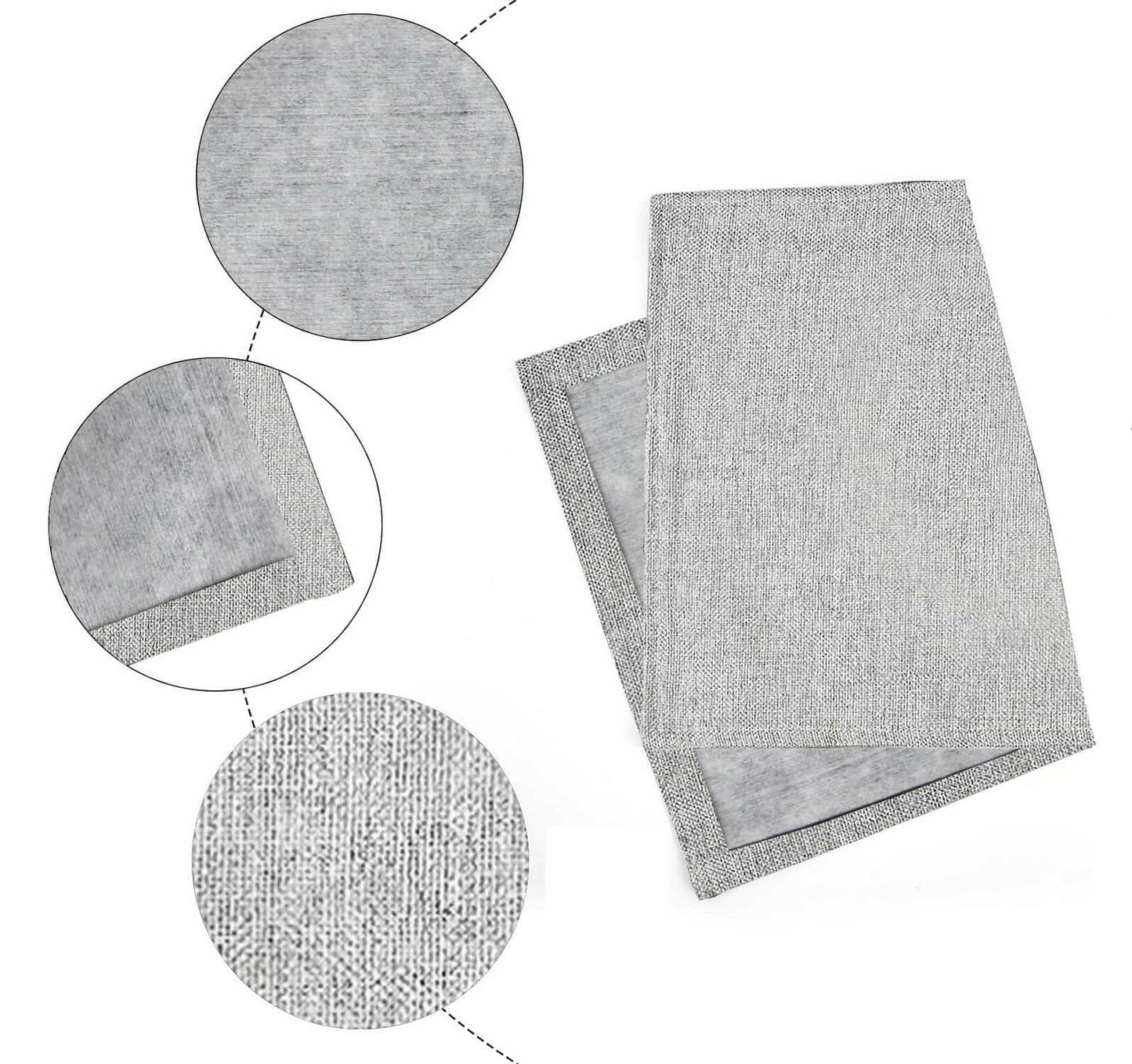 Lushomes Jute Table Mat, Grey Dining Table Mat, table mats Set of 8, Also Used as kitchen mat, fridge mat, cupboard sheets for wardrobe, Jute Place mats (Pack of 8, 12x18 Inches, 30x45 Cms) - HalfPe