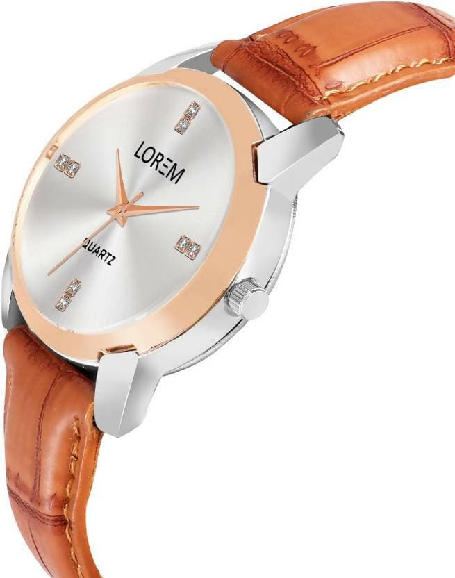 LOREM Silver Stylish Dial Analog Watch For Women LR344 - HalfPe