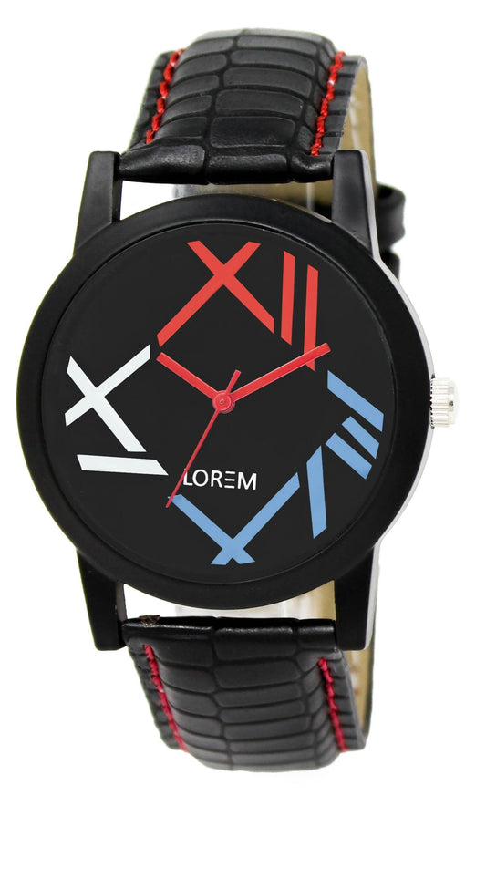 LOREM Multicolor Checked Analog Watch For Men LR12C - HalfPe