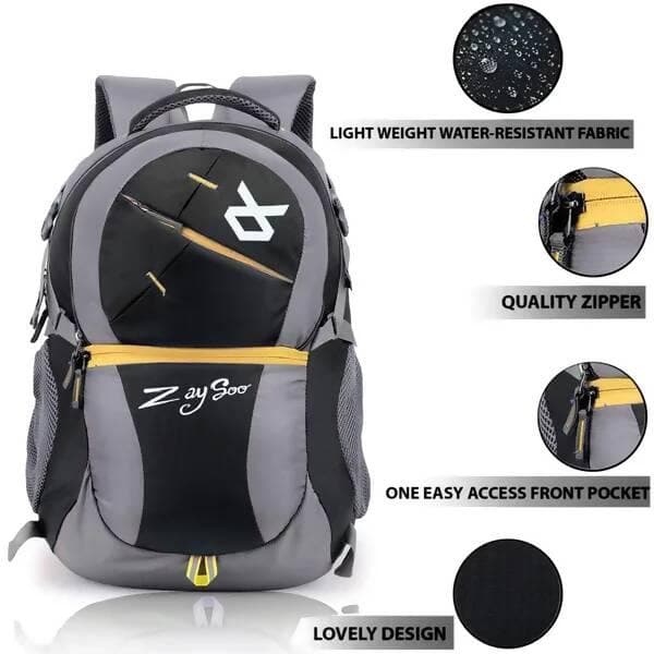 College Bag For Boys And Girls|Office Backpack |School Bag |Laptop Backpack (Black 35L) - HalfPe