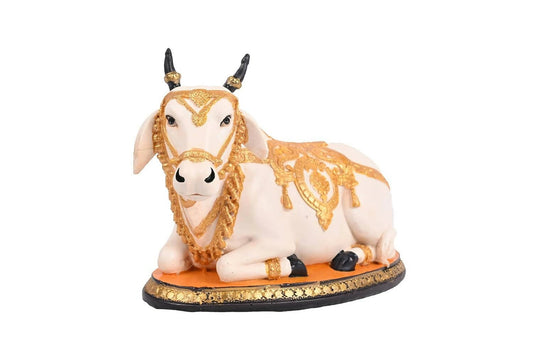 KariGhar Polyresin Nandi Idol for Pooja Home | Living Room | Puja Room - HalfPe