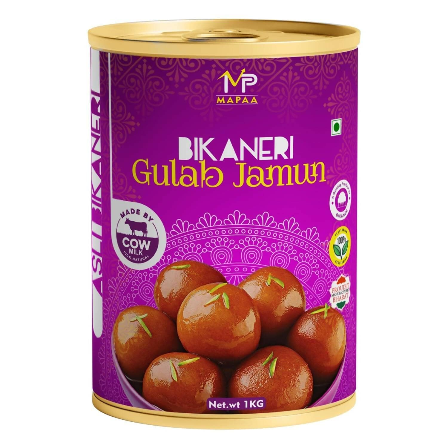 MAPAA's Bikaneri Rajbhog & Premium Desi Ghee Gulab Jamun Combo |Ready to Eat Sweet | Bikaneri Sweets| Mithai Combo (2x1Kg) 2 KG - HalfPe