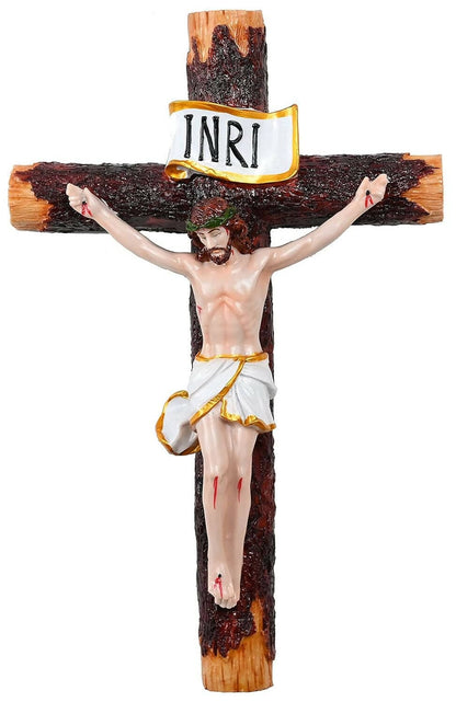 KariGhar Resin Cross Crucifix, Jesus Christ, Cross Jesus, Crucified Jesus Wall Hanging Idol - HalfPe