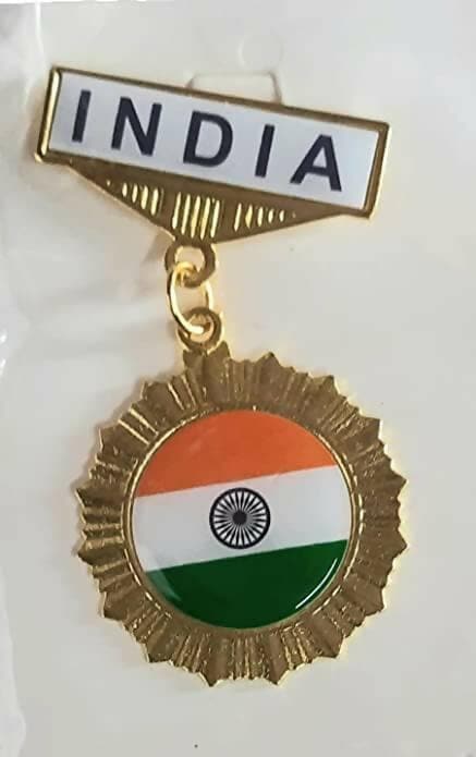 KariGhar Medal Flag Pin Badges for Independence Day, Republic Day and Other Events (Pack of 3) - HalfPe