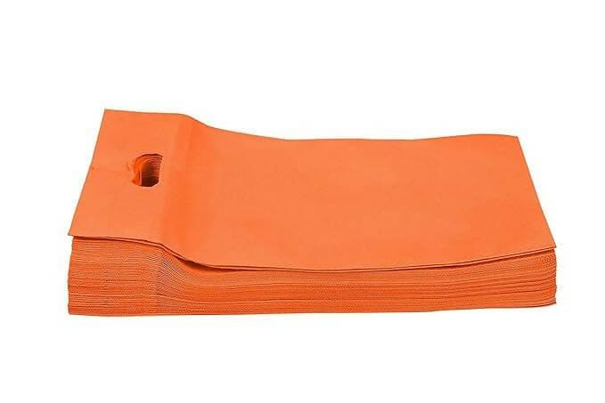 Agrashri Enterprises D Cut Orange Cloth Carry Bag (Pack of 50 ) - HalfPe