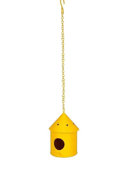 Round Hut Bird House Yellow - HalfPe