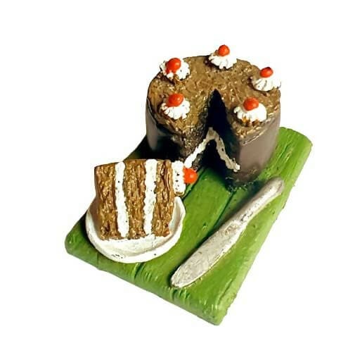 Black Forest Cake Miniature Food Fridge Magnet - HalfPe