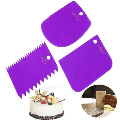 SENECIO Purple Dough Cutter Chocolate Bark Maker Baking Comb Scraping DIY Tools 3Pc Set Visit the SENECIO Store - HalfPe