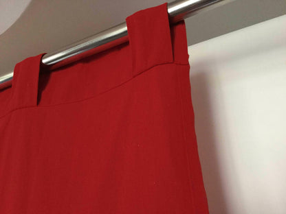 Lushomes curtains 7 feet long set of 2, Cotton Curtains, Door Curtains, red cotton Rod Pocket Curtain and Drapes for Door Size: 137X213 cm,Pack of: 2 (54x84 Inches, Set of 2) - HalfPe