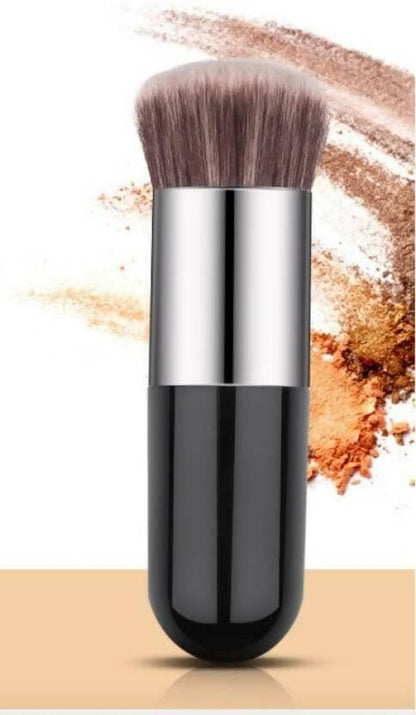 Bingeable Foundation Round Makeup Brush Flat Top for Face - Perfect For Blending Liquid, Cream or Flawless Cosmetics - Buffing, Stippling, Concealer (Pack of 3) - HalfPe