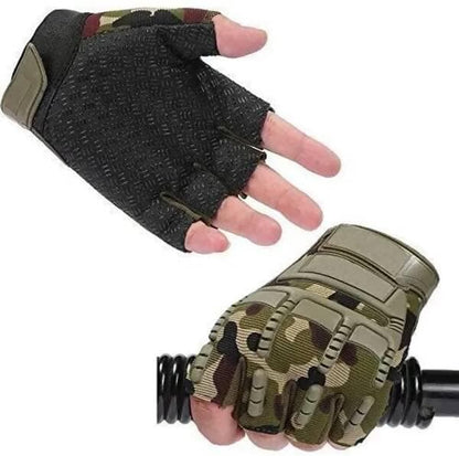 Gloves Military Rubber Hard Knuckle Gloves - HalfPe