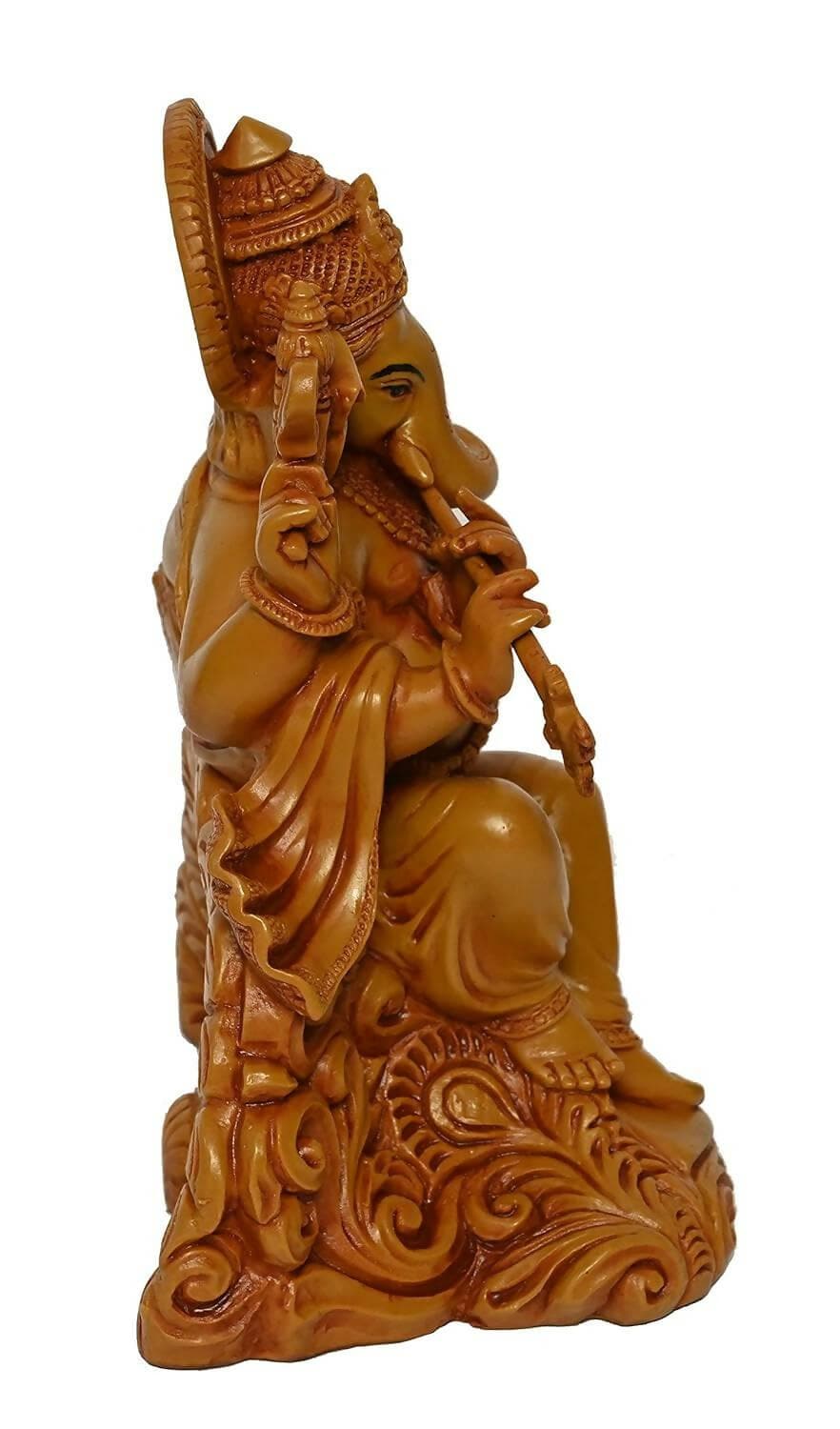 KariGhar Bansuri Ganesh Status Idol and Show Piece for Pooja Home and Home Decoration - HalfPe