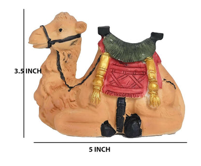 KariGhar Resin 7 Pcs Animals Set with The Shepherd for Christmas Nativity Scene, Crib Set Decoration,kudil Set, Various Other Decoration and Gifting, 8 Inch - HalfPe