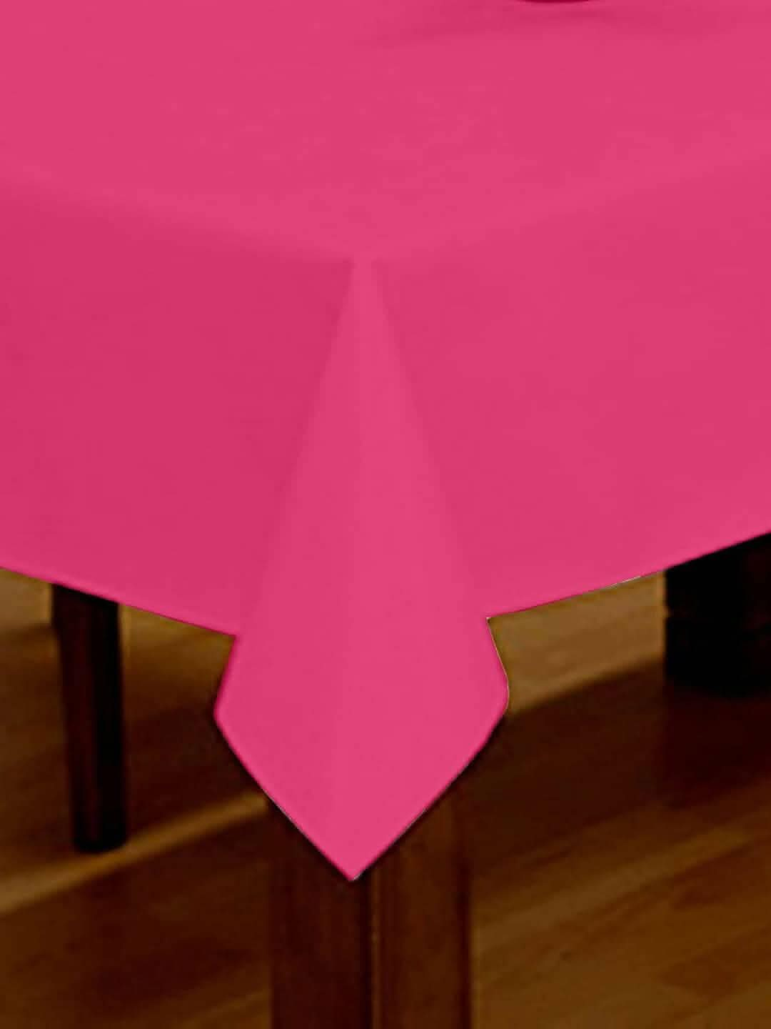 Lushomes Dining Table Cover 6 Seater, Classic Plain Dining Table Cover Cloth (Size 60 x 70”, 6 Seater Table Cloth) (Pink) - HalfPe