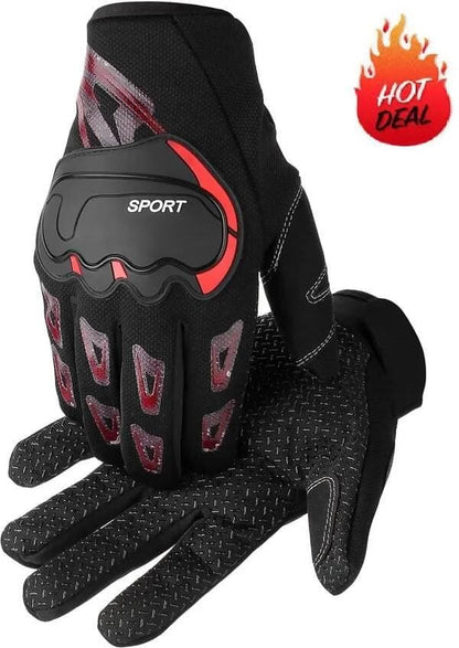 RideSmart Touch: Full Finger Motorcycle Gloves For Cycling - HalfPe