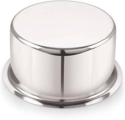 SHINI LIFESTYLE Stainless Steel Serving Bowl Stainless steel Bhagona, Steel Rounded Patila, milk pot and tope 3L (Pack of 4, Silver) - HalfPe