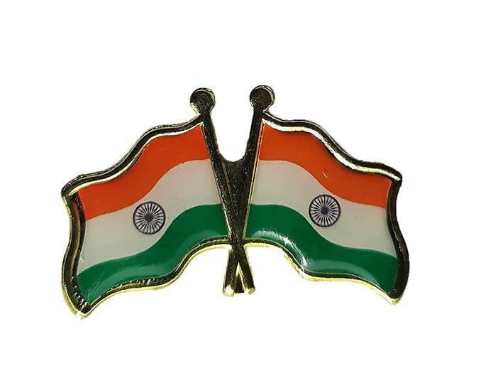 KariGhar Indian Flag Badges-Cross Flag Badge (Pack of 25) - HalfPe