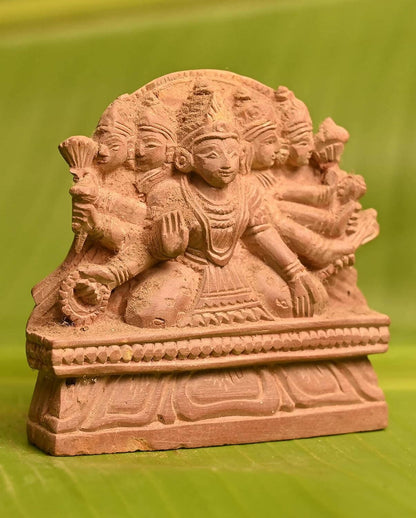 KariGhar Stone Hand Carved Gayatri Devi, Panchmukhi Laxmi Idol for Home, Offices - HalfPe