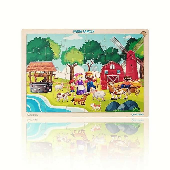 Zodo jigsaw farm family puzzle for kids - HalfPe