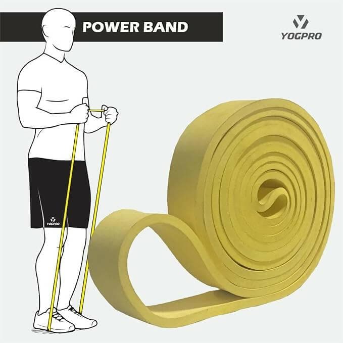 Yogpro Power Resistance Bands for Men - Resistance & Stretch Band Powerlifting Bands (21 MM) - HalfPe