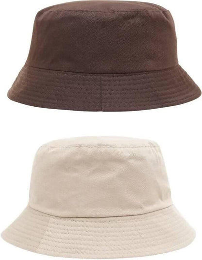 Cap Hat (Brown, Cream, Pack of 2) - HalfPe