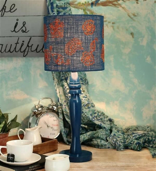 Ambi Motif On Jute Lamp - HalfPe