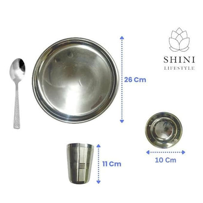 SHINI LIFESTYLE Kitchen dining Set for Home-Silver (8) - HalfPe