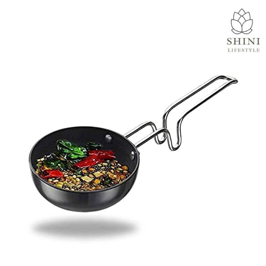 SHINI LIFESTYLE Aluminium Hard Anodized Tadka Pan - HalfPe