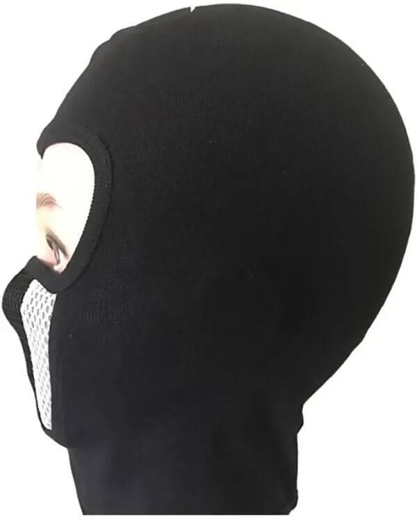 Black Bike Face Mask for Men (Size: Free, Balaclava) - HalfPe