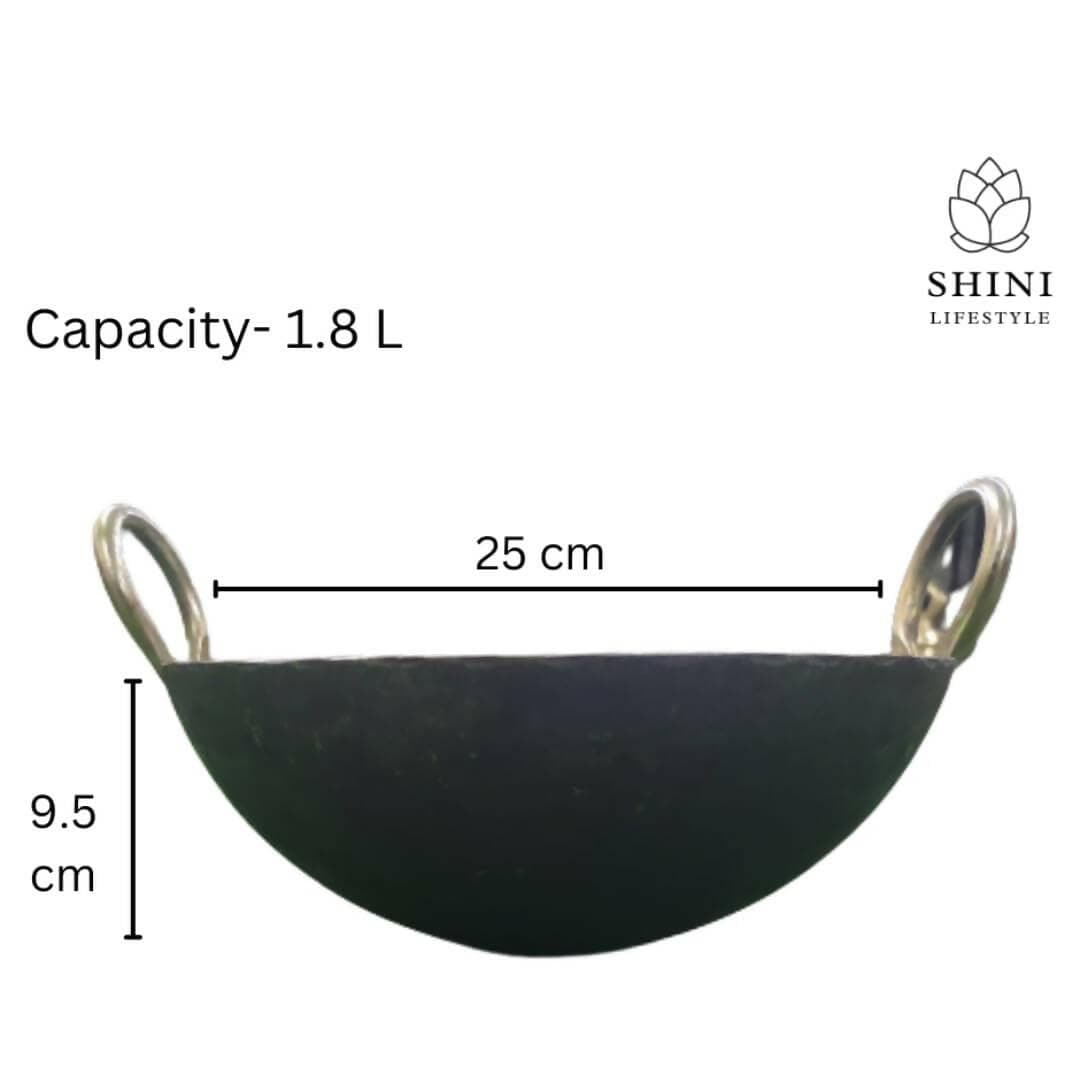 SHINI LIFESTYLE Iron kadhai, Loha Kadhai deep Bottom, with Loha Tawa (28cm,25cm) - HalfPe