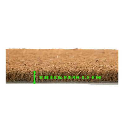 Mats Avenue Natural Heavy Duty Pure Coir Door Mat (35 X 60 CM) - HalfPe