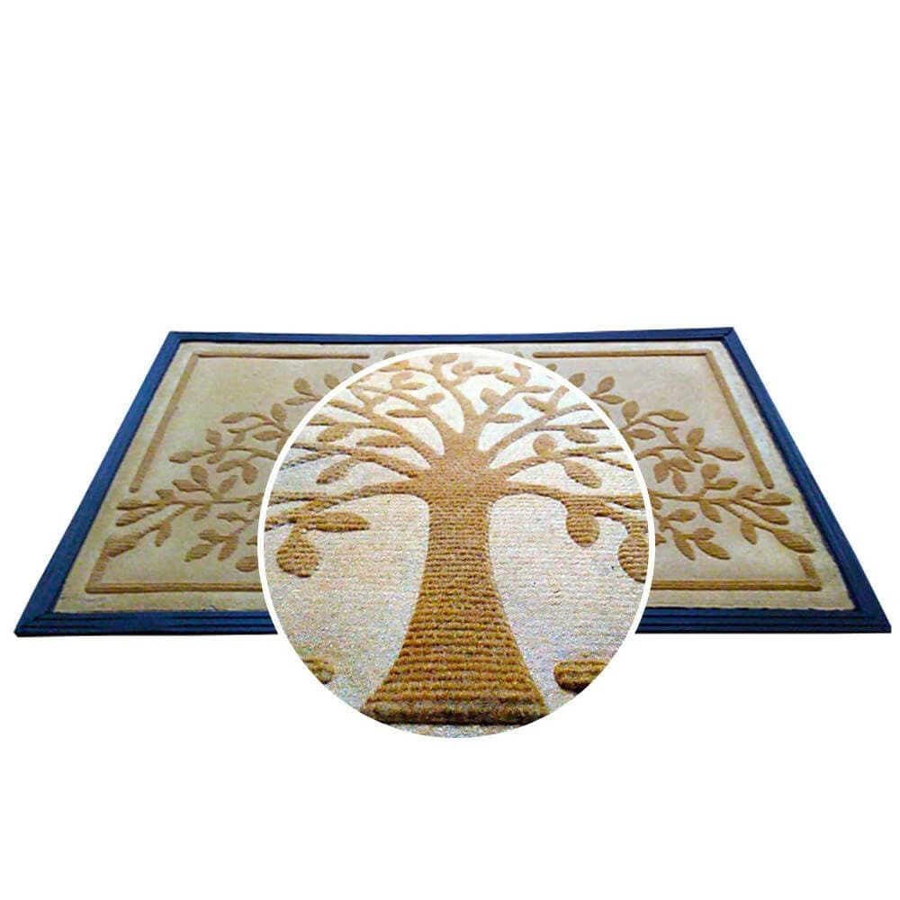 Mats Avenue Tree of Life Imported Polypropylene Molded Rubber Mat (45x75 Cm) - HalfPe