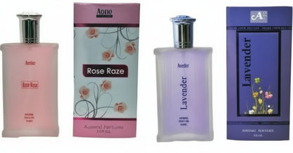 A one Rose Roze and Lavender Perfume for men 100ml Each (Pack of 2) - HalfPe