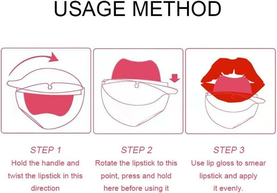 SENECIO Kiss Lip Shape Apple Design Matte Moisturizing Lipstick for women (Red) - HalfPe