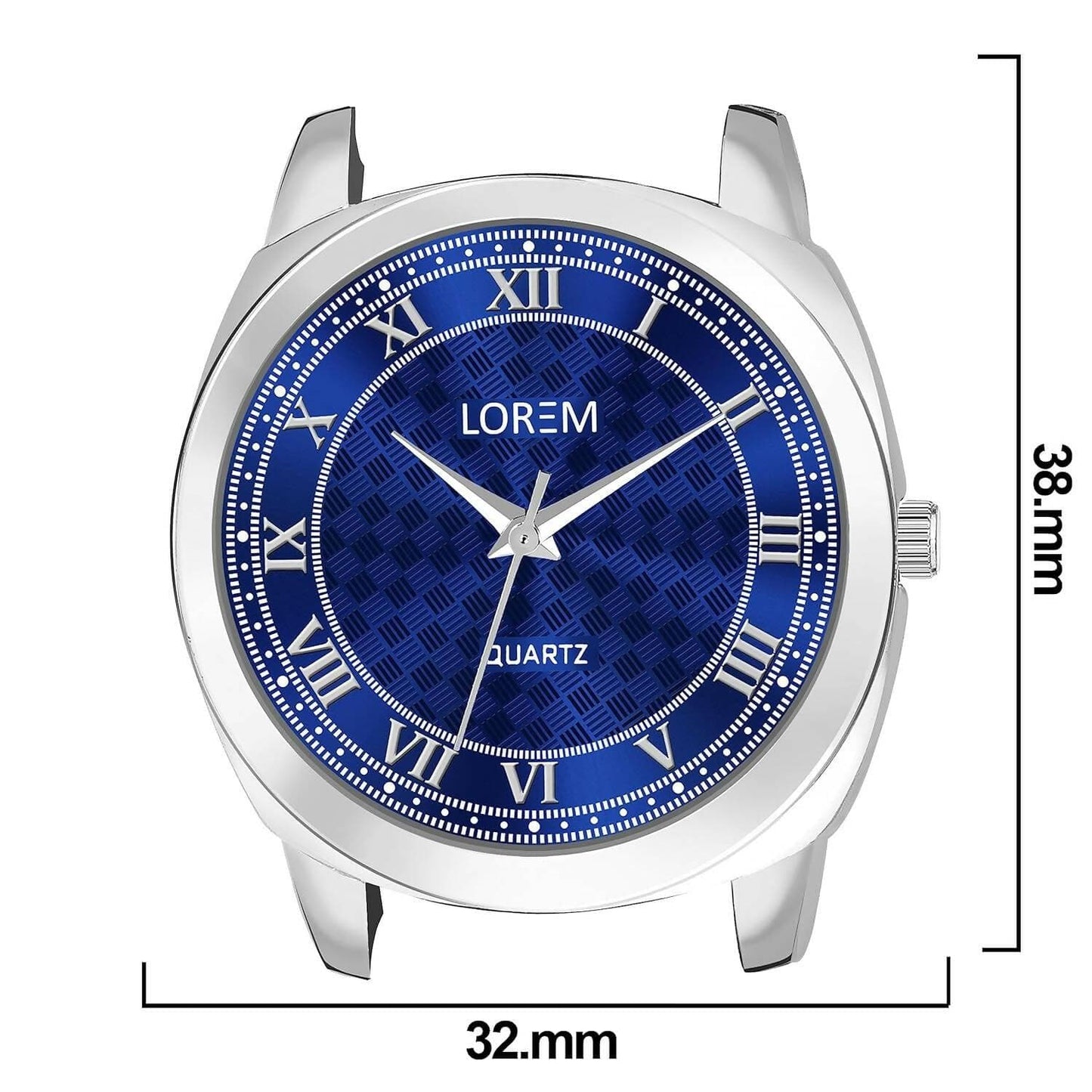 LOREM Blue Cubic Designer Printed Dial Analog Watch For Women LR339 - HalfPe