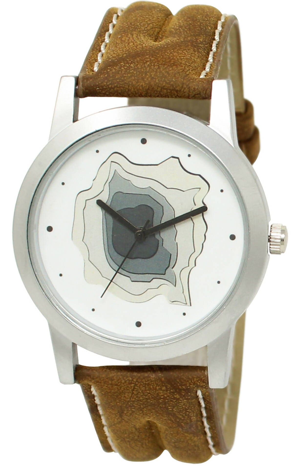 LOREM White 3D Look Analog Watch For Men LR09 - HalfPe