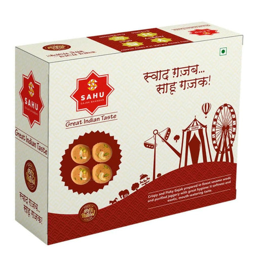 SAHU GAJAK BHANDAR Cham Cham Gajjak Sweets (500g) - HalfPe