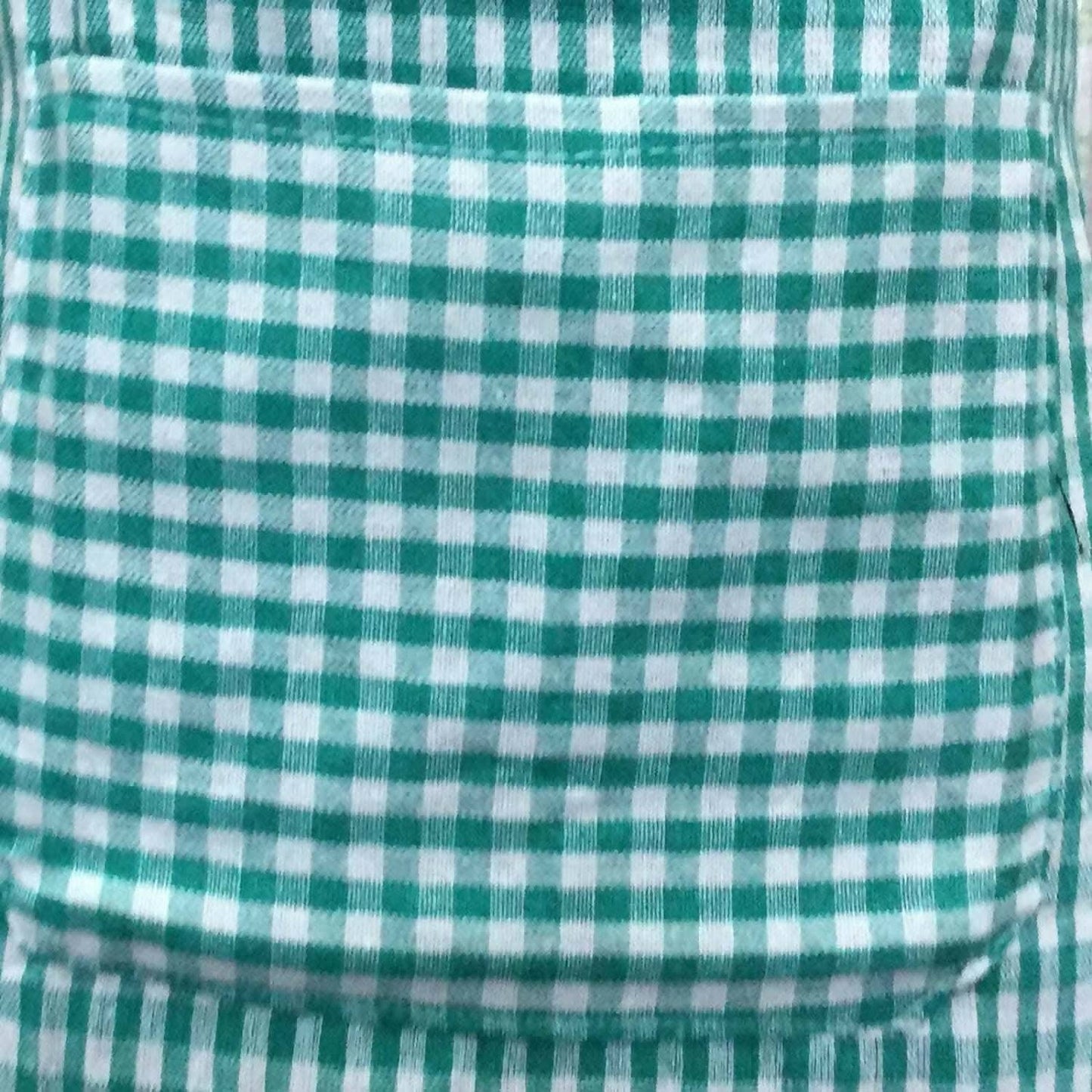 Lushomes apron for women, Green Checks apron for kitchen (62x82 Cms) - HalfPe