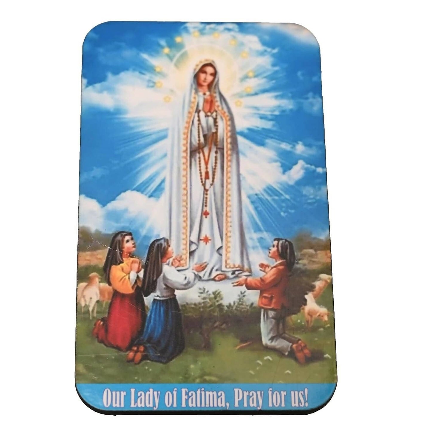 KariGhar Our Lady of Fatima Magnet for Refrigerator | Cupboard | Office | Gifting & Decoration (Muticolour, 6.5 x 10 x 0.2 cm) - HalfPe